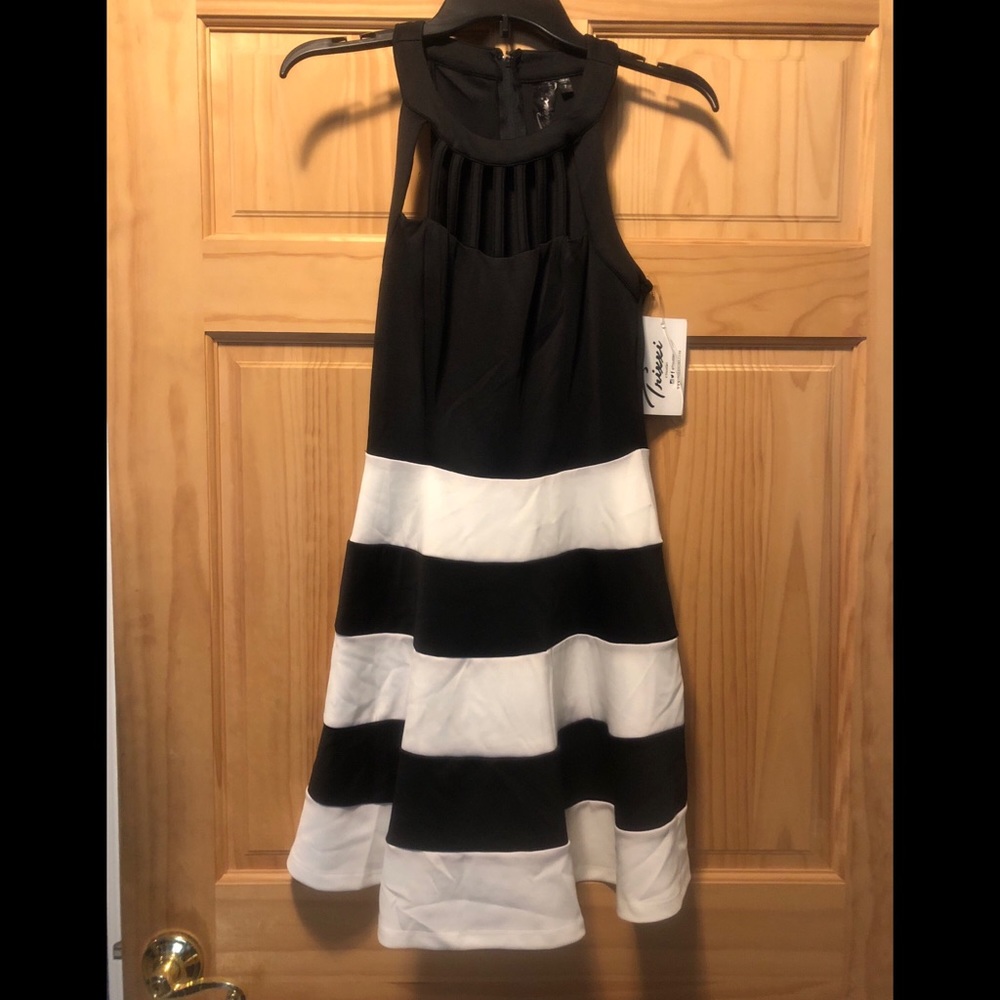 Black and White Striped Dress